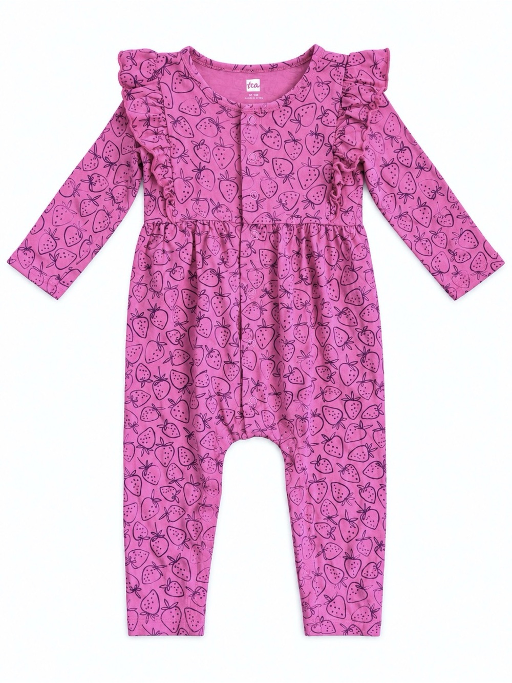 Tea Collection Strawberry Ruffle One Piece Romper 12-18 Months